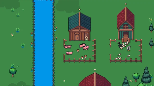 Pigs and geese across the river