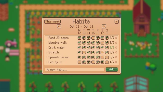 The habits tracker